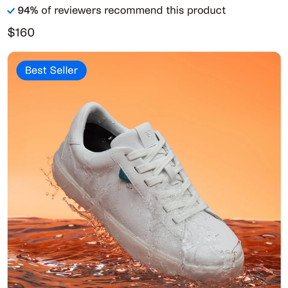 White Sneakers with Blue Accent